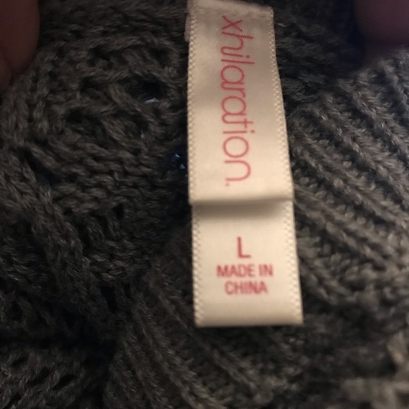 Xhilaration Women's Grey Cardigan Sweater - Size Large - Picture 3 of 3